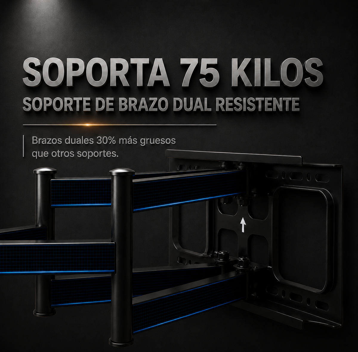 Soporte articulado XPower AX6-1000 de 6 brazos, capacidad 75 kg.