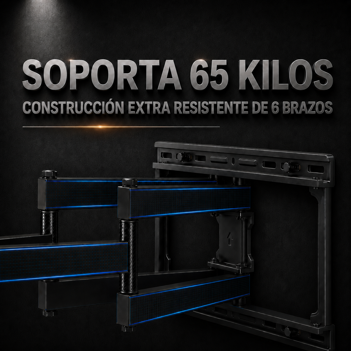 Soporte articulado XPower AX6-800 de 6 brazos extra largos con capacidad de carga de 65 kg.